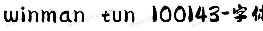 winman tun 100143字体转换